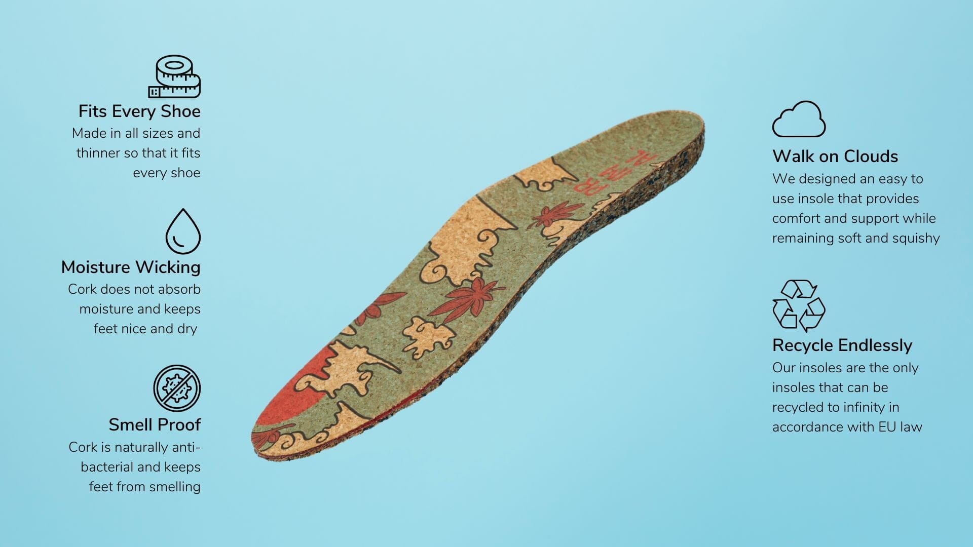 Primal Soles Sustainable Circular Cork Insoles